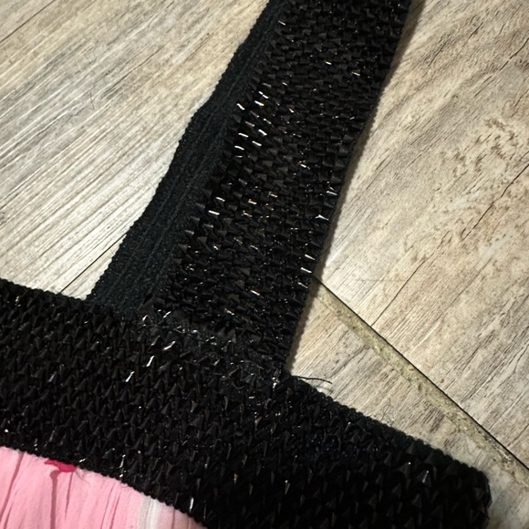 Y2K Polka dot print mesh layers pink top - Picture 3 of 6